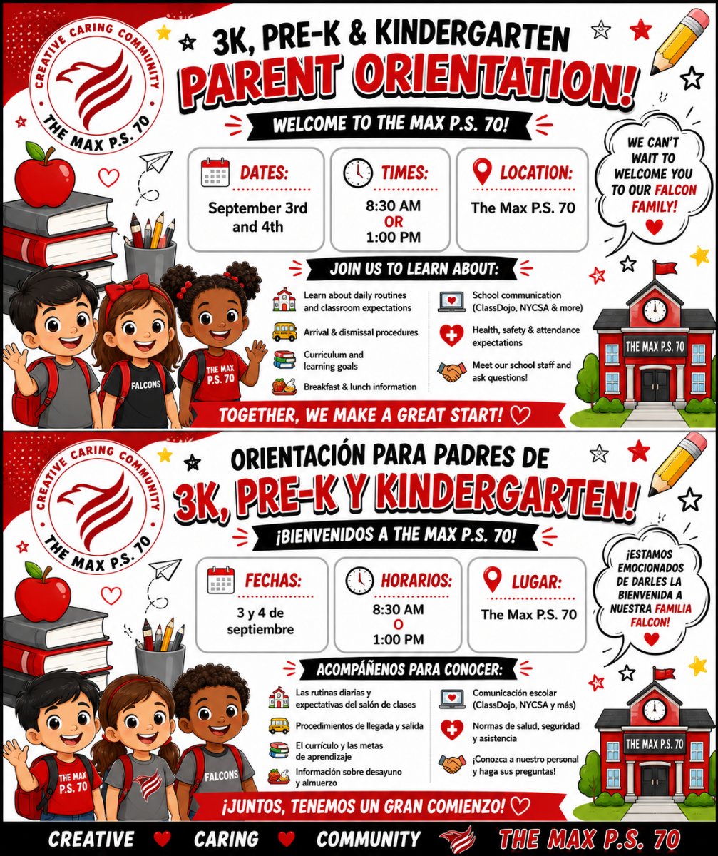 3K, Pre-K and Kindergarten Afternoon Parent Orientation